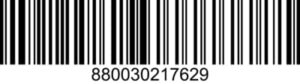 BARCODE ID 1191 UPC 880030217629