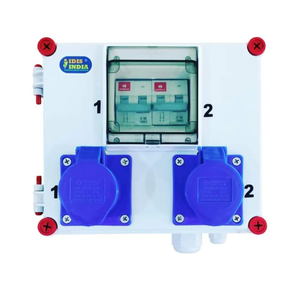 Industrial-plug-and-socket-Enclosure-Single-Phase-32A-2way-with-TOP-1024x971