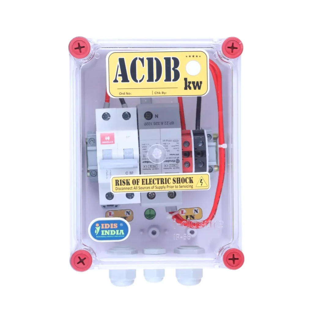 Single Phase ACDB 1 TO 6 KW MCB SPD STANDARD