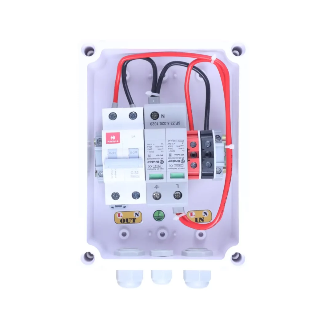 Single Phase ACDB 1 TO 6 KW MCB SPD STANDARD TOP2