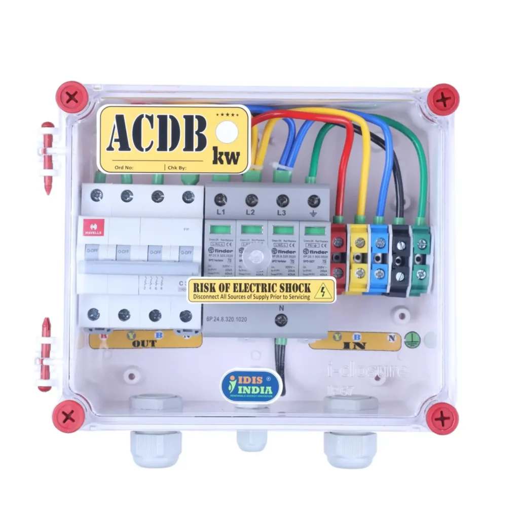 Three Phase ACDB 1 TO 10 KW MCB SPD STANDARD TOP