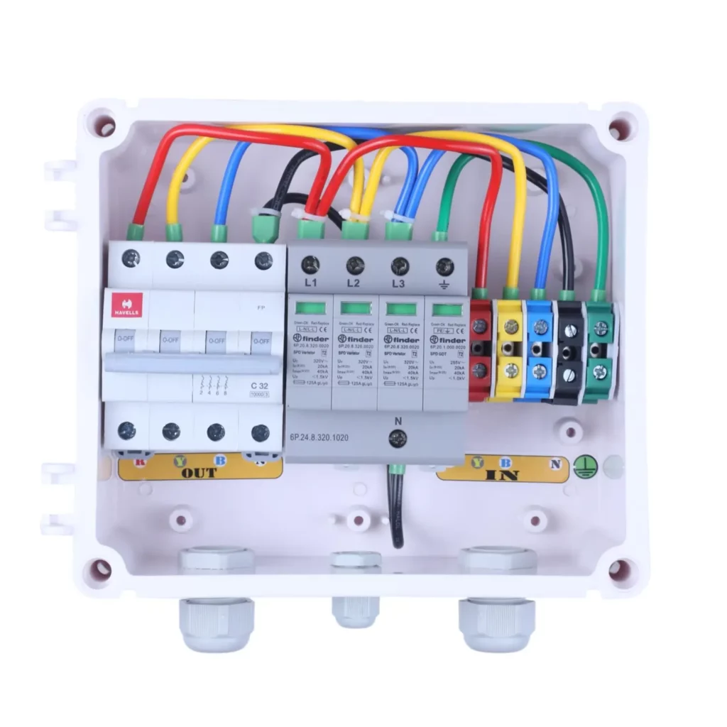 Three Phase ACDB 1 TO 10 KW MCB SPD STANDARD TOP 2